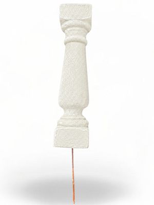 Deck Round Shaped Baluster Whitewash Finish H:610mm Top&amp;Base:140mmx140mm 18kg