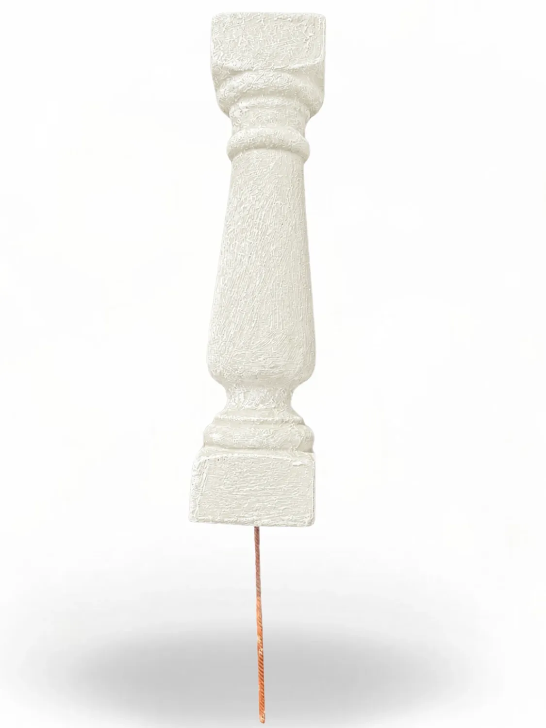 Deck Round Shaped Baluster Whitewash Finish H:610mm Top&amp;Base:140mmx140mm 18kg