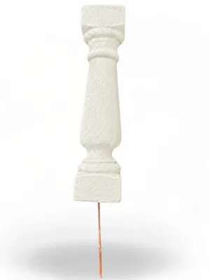 Deck Round Shaped Baluster Whitewash Finish H:610mm Top&amp;Base:140mmx140mm 18kg