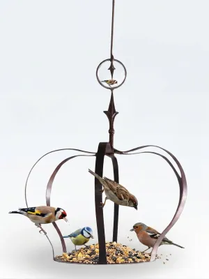 Wrought Iron Crown Birdfeeder