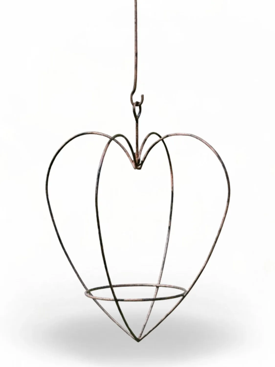 Wrought Iron Heart Birdfeeder "Excluding Hook"