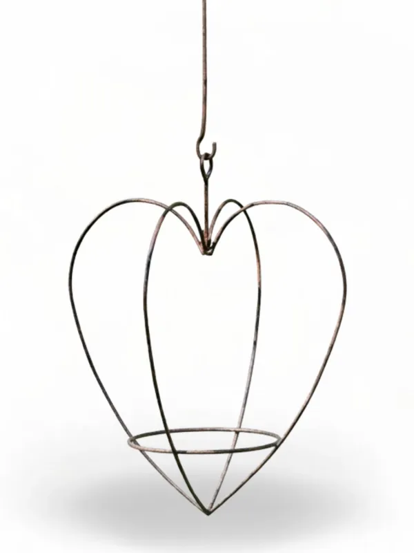 Heart Birdfeeder Antique Rust Finish "Excluding Hook"
