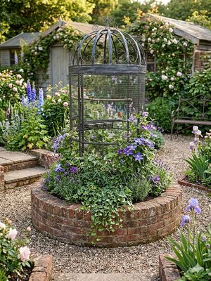 Wrought Iron Italian Bird Cage