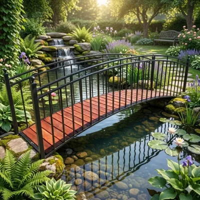 Wrought Iron Serenity Arch Bridge