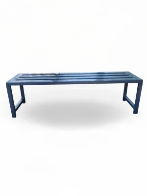 Wrought Iron Earth Bench "No Backrest" Black Finish