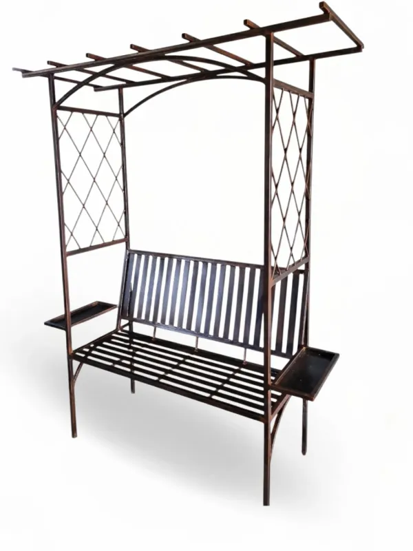 Wrought Iron Jupitor Bench Antique Rust Finish