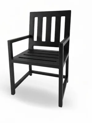 Wrought Iron Earth Chair Black Finish