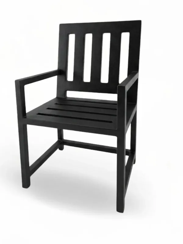 Wrought Iron Earth Chair Black Finish