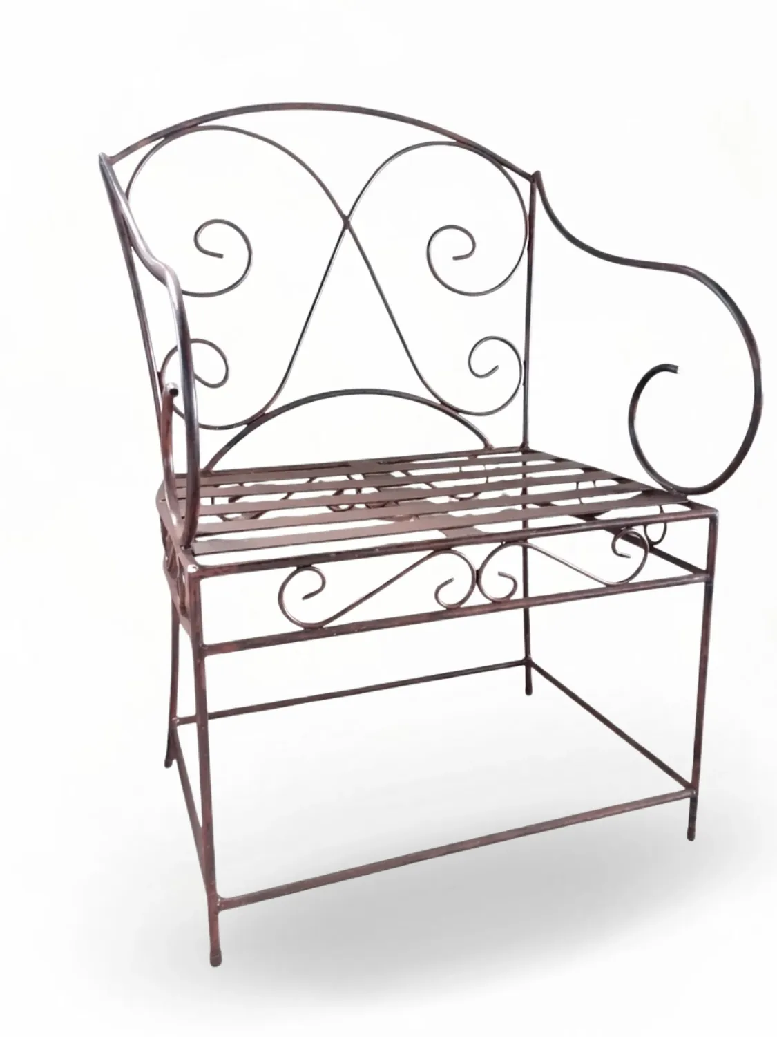Wrought Iron Pluto Chair Antique Rust Finish