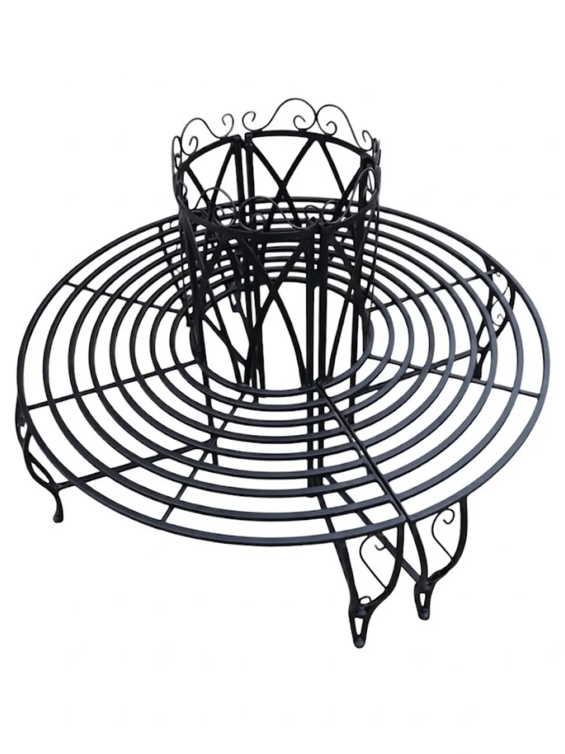 Wrought Iron Lovers Bench Full Circle