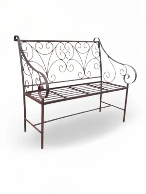 Wrought Iron Victoria Bench 2Seater