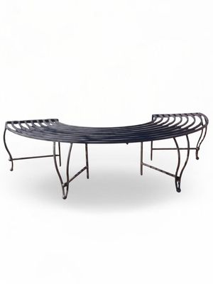 Wrought Iron Lovers Bench No Backrest Black Finish