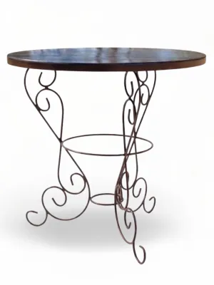 Wrought Iron Charlotte Table Antique Rust Finish