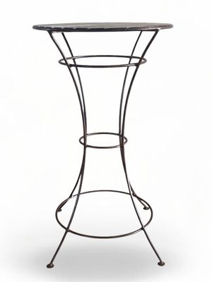 Wrought Iron Dahlia Bistro Table Antique Rust Finish