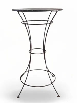 Wrought Iron Dahlia Bistro Table Antique Rust Finish