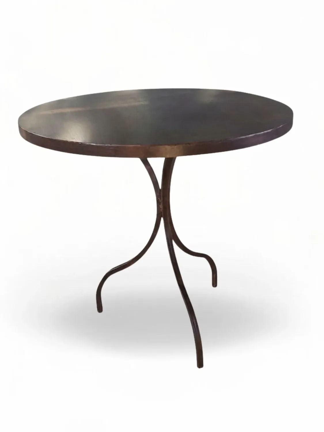 Wrought Iron Lily Table Solid Steel Top