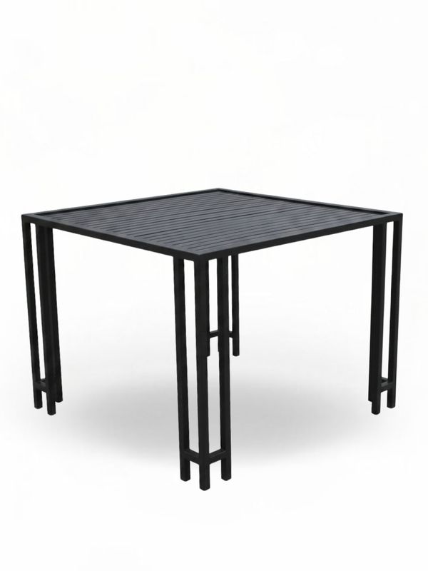 Wrought Iron Summer Table Black Finish