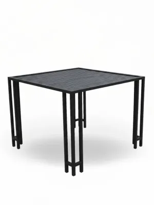 Wrought Iron Summer Table Black Finish