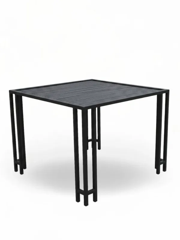 Wrought Iron Summer Table Black Finish