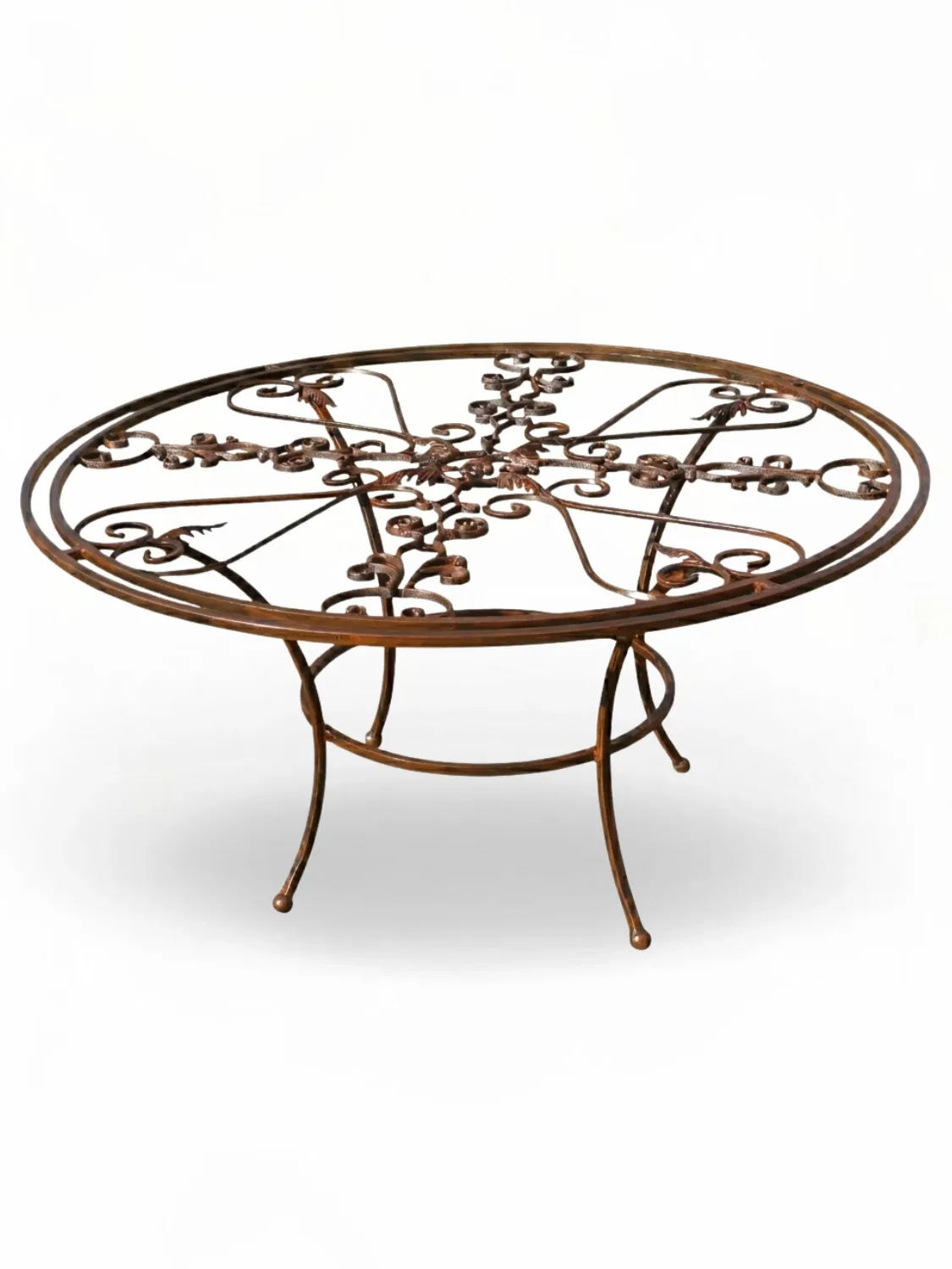 Wrought Iron Trellis Table "Excluding Glass"
