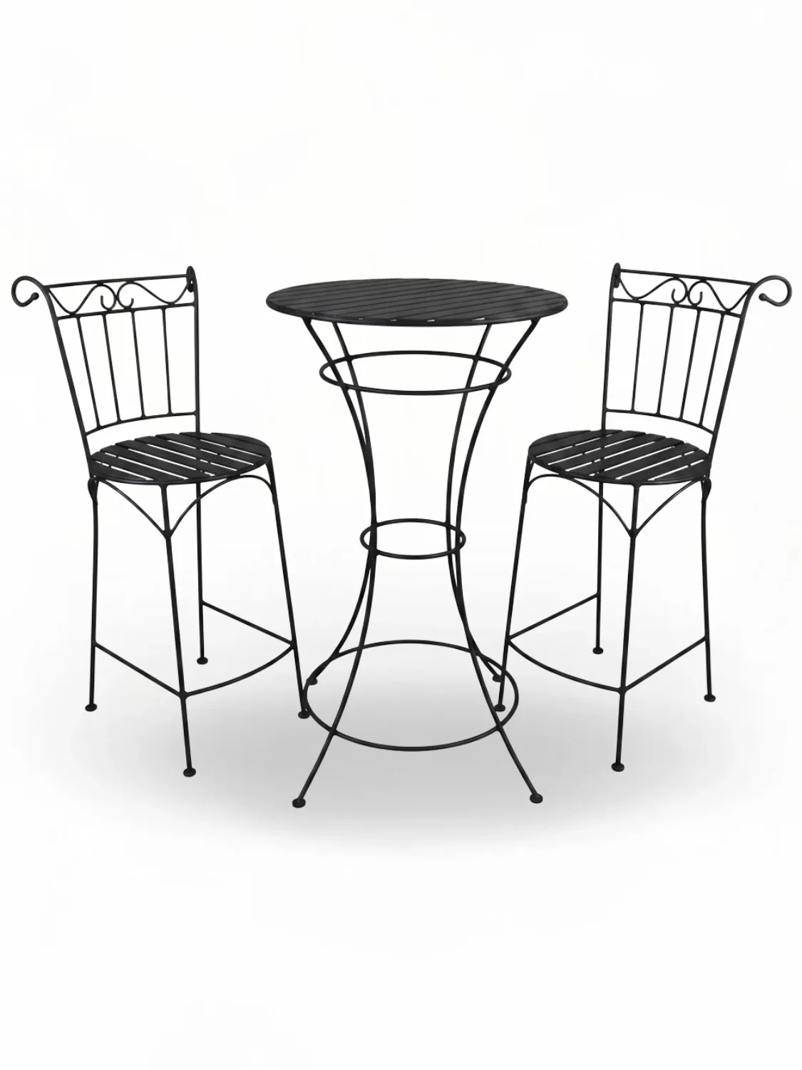 Wrought Iron Dahlia Bistro Set
