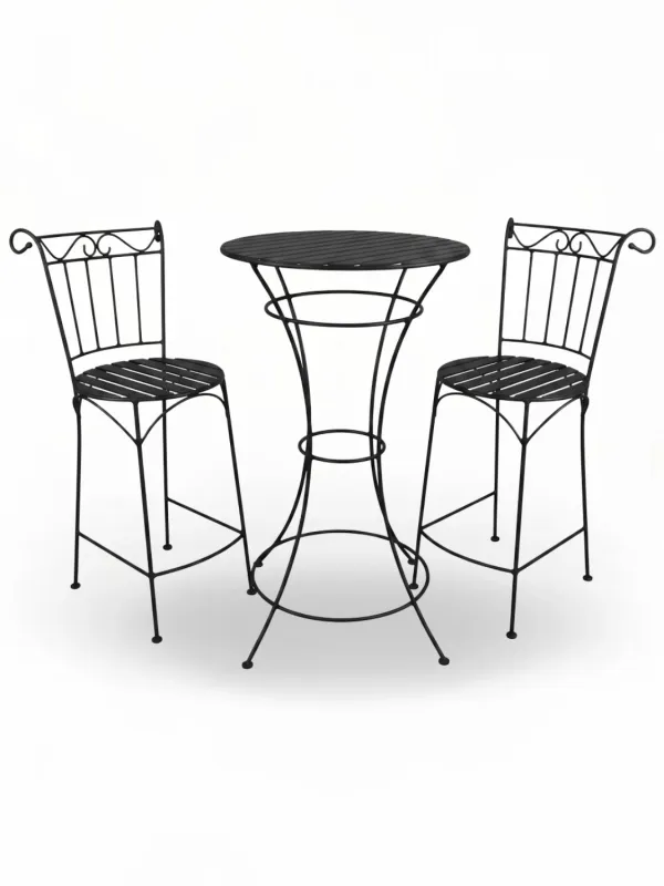 Wrought Iron Dahlia Bistro Set