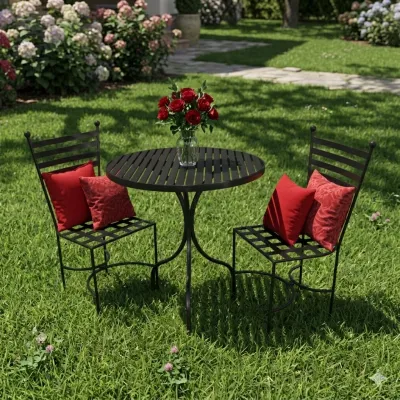 Wrought Iron Lily Set 2Seater