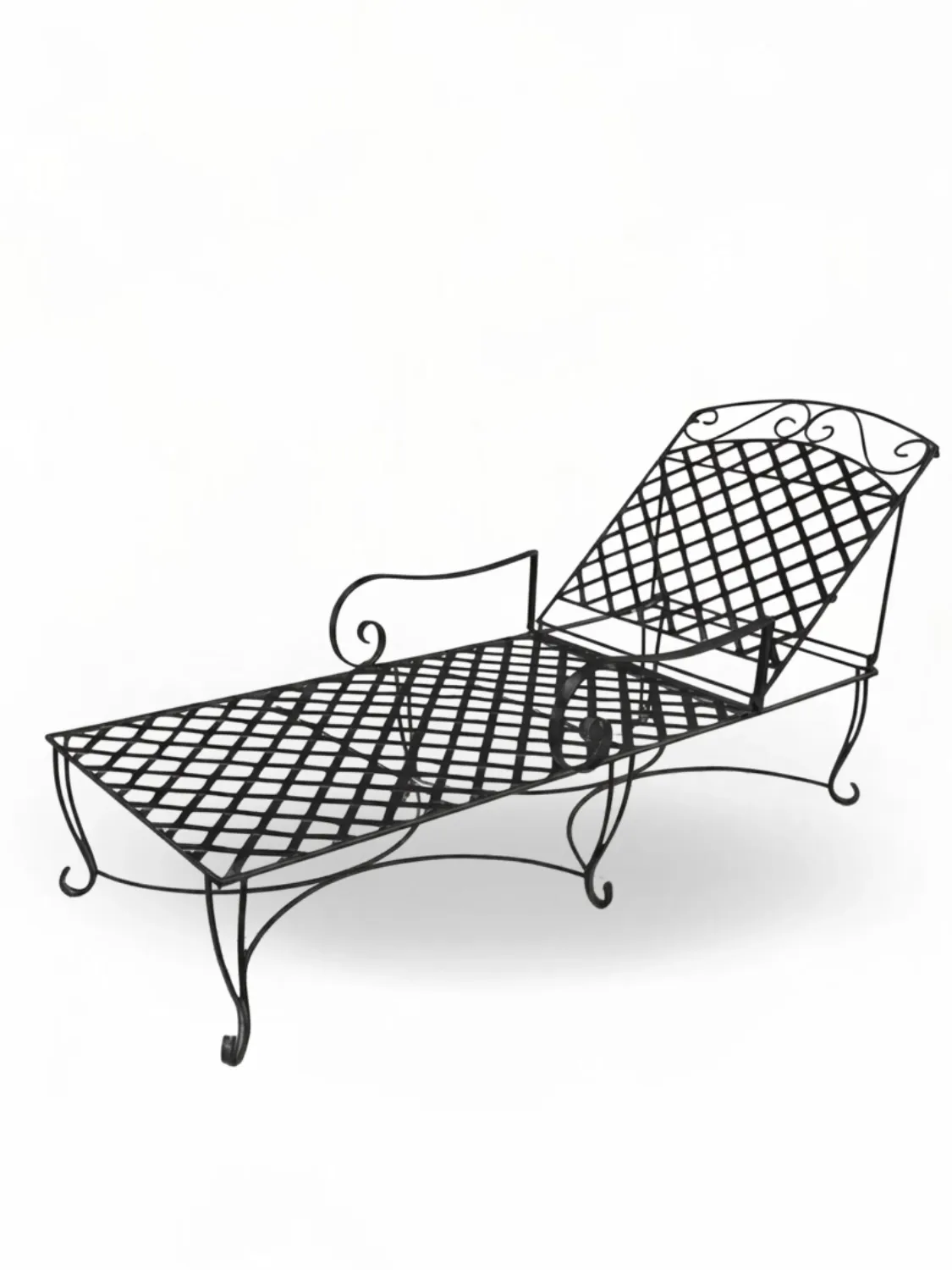 Wrought Iron Amalfi Pool Lounger Black Finish