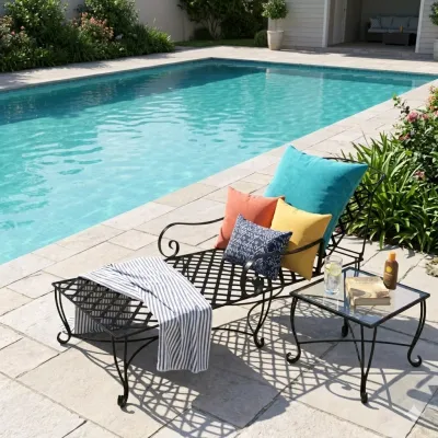 Wrought Iron Amalfi Pool Lounger