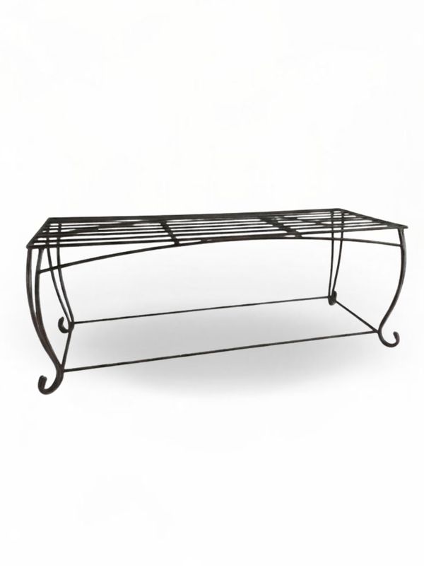 Wrought Iron Elizabeth Coffee Table Antique Rust Finish