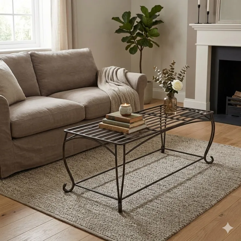 Wrought Iron Elizabeth Coffee Table