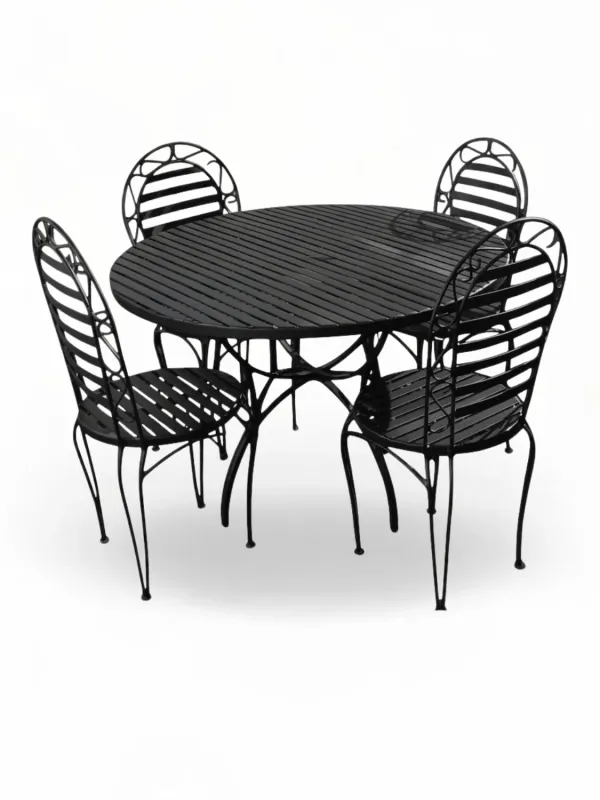 Wrought Iron Spring Charm Dining Set 4Seater