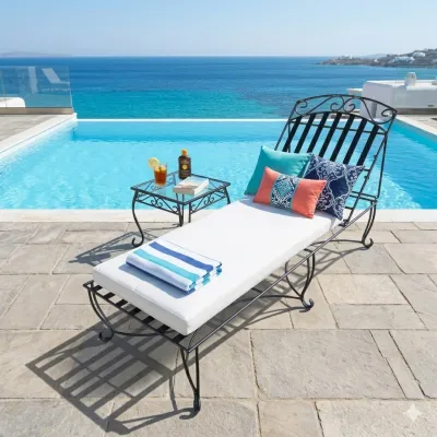 Wrought Iron Siena Pool Lounger