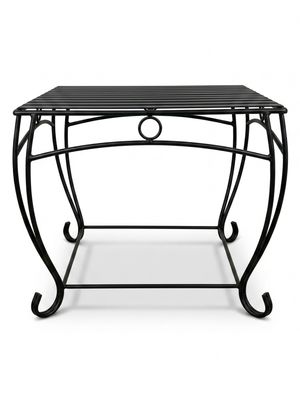 Wrought Iron Elizabeth Side Table Black Finish