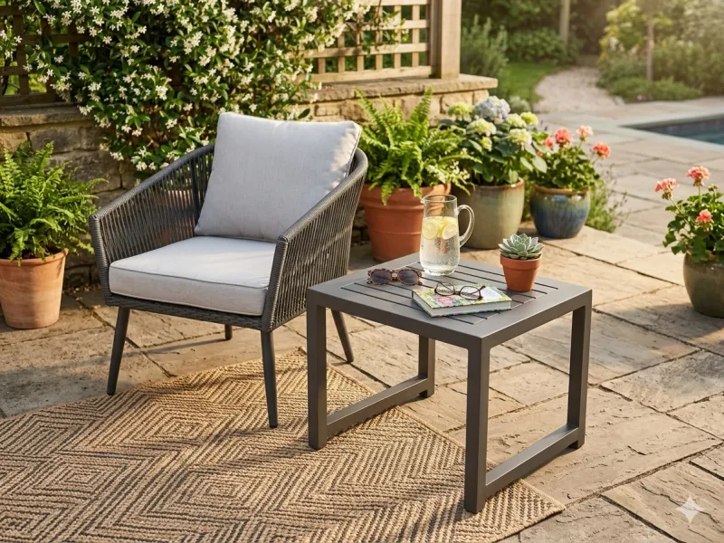 Wrought Iron Earth Side Table