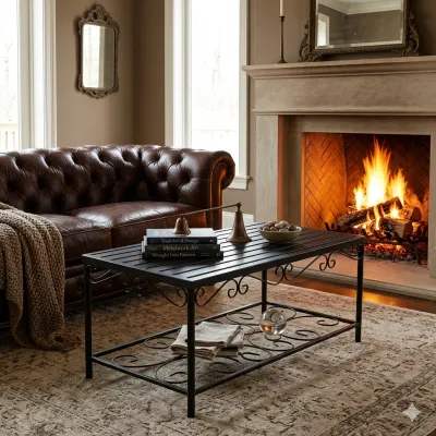 Wrought Iron Victorian Classic Coffee Table