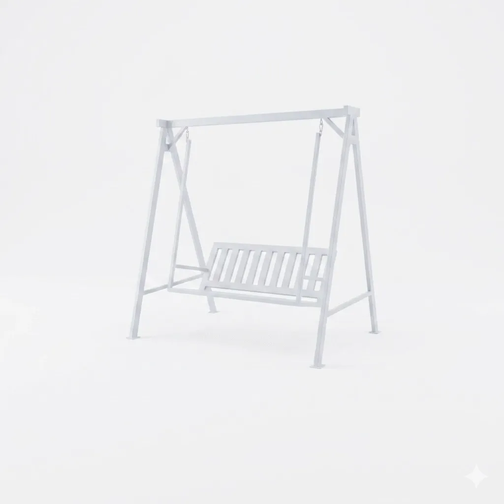 Wrought Iron Swing Bench Earth