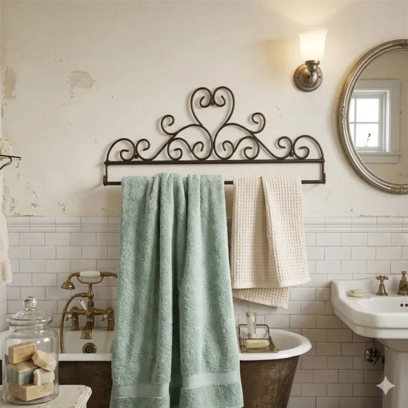 Wrought Iron Towel Rail