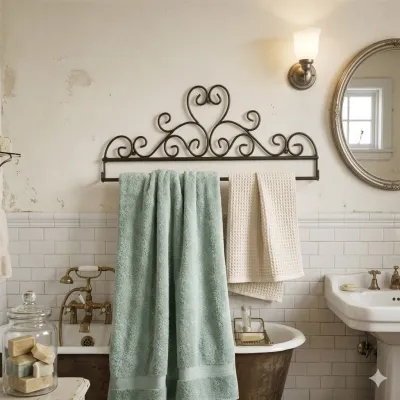 Wrought Iron Towel Rail