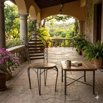 Wrought Iron Chair Cheri