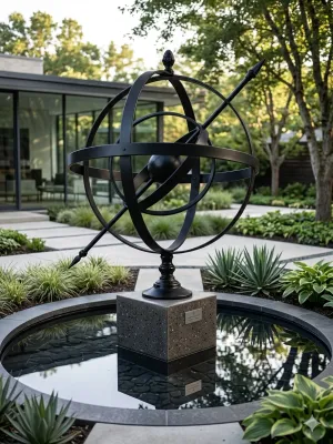 Wrought Iron Armillary Sphere "Pillar Not Included"