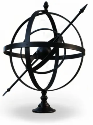 Wrought Iron Armillary Sphere "Pillar Not Included"