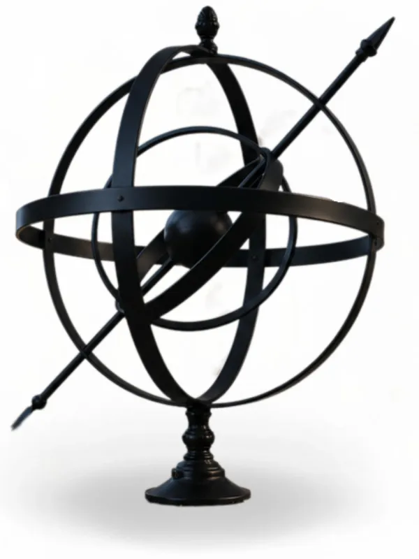Wrought Iron Armillary Sphere "Pillar Not Included"