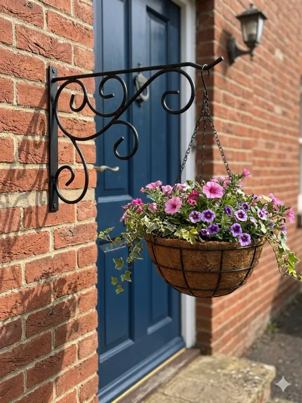 Wrought Iron Lavender Wall Bracket