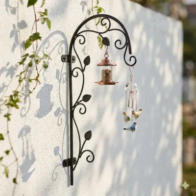 Wrought Iron Leaf Wall Bracket