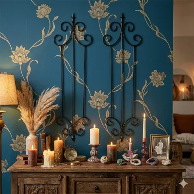Wrought Iron Excusive Wall Panel Large 140cmx37cm