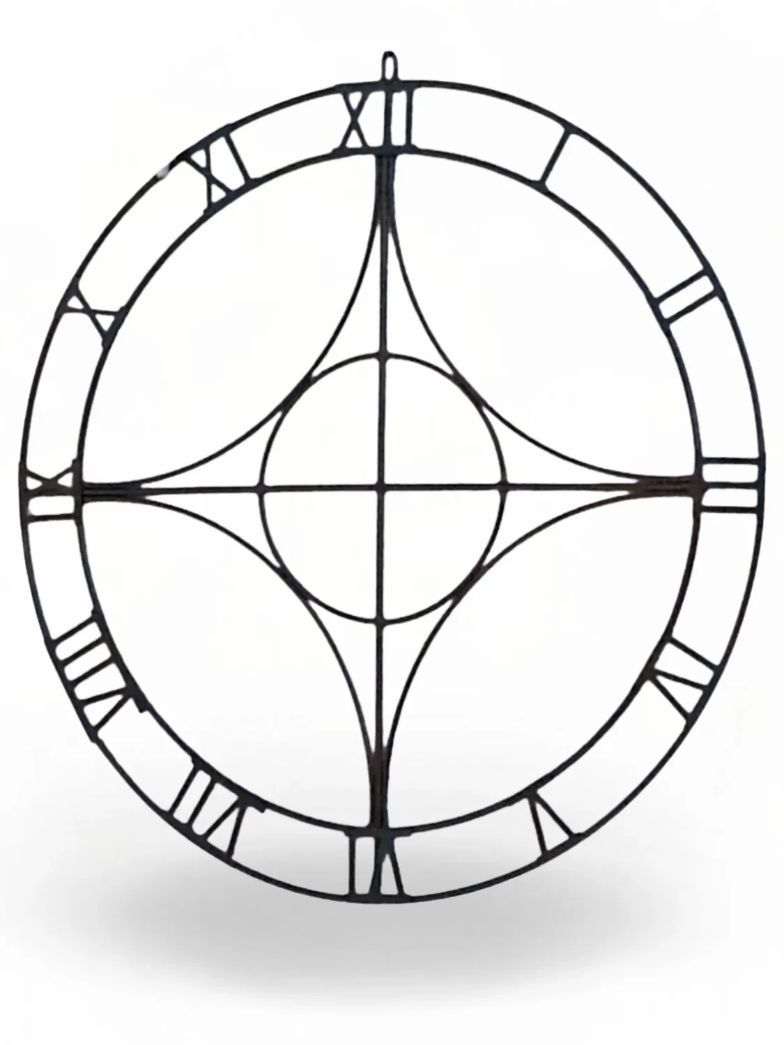 Wrought Iron Roman Clock