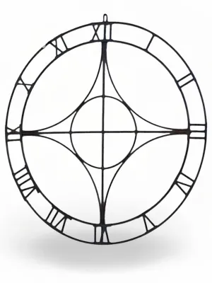 Wrought Iron Roman Clock