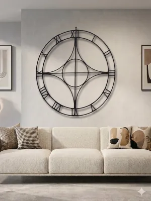 Wrought Iron Roman Clock