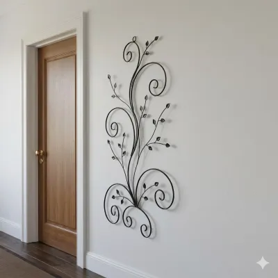 Wrought Iron Botanical Harmony Panel 1.5mx85cm